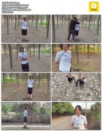 也许清风 萌妹职业装高跟鞋五花镣铐外出