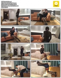 素人原创 小玉吊带丝袜连衣裙高跟镣铐